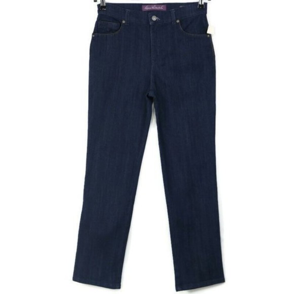 Gloria Vanderbilt Amanda Tapered Slim Skinny‎ Jeans Stretch Dark 6P 6 Petite